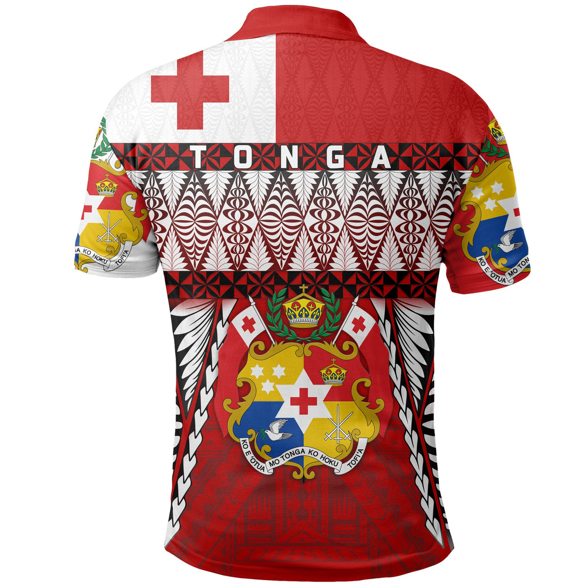 Tonga Polo Shirt Mate Maa Tonga Rugby Style - Polynesian Pride