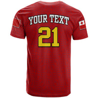 Custom Mate Maa Tonga Rugby T Shirt Tongan Kupesi Red Style LT9 - Polynesian Pride
