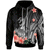 Fiji Hoodie Polynesian Hibiscus Pattern Style Unisex Black - Polynesian Pride