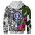 Northern Mariana Islands Hoodie White Turtle Plumeria Banana Leaf - Polynesian Pride