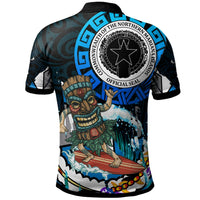 Northern Mariana Islands Polo Shirt CNMI Polynesian Culture with Tiki Surf Style LT10 - Polynesian Pride