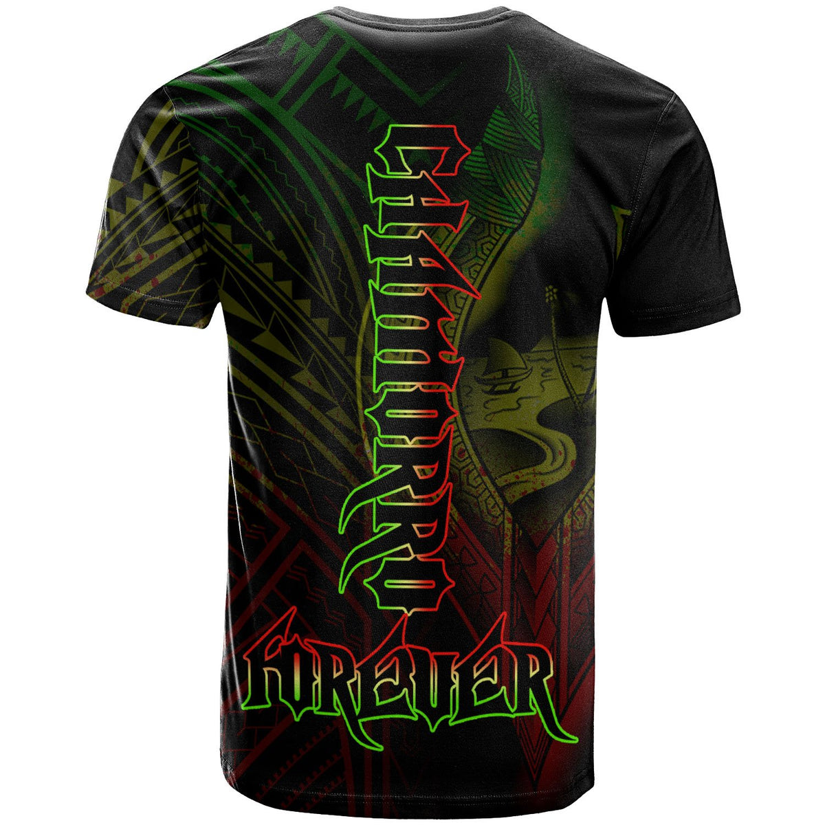 Guam T Shirt Chamorro Forever Reggae Color - Polynesian Pride