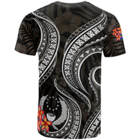 Pohnpei Micronesian T Shirt Black Plumeria - Polynesian Pride