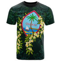Guam Polynesian T Shirt Ti Leaf Lei Turtle Unisex GREEN - Polynesian Pride
