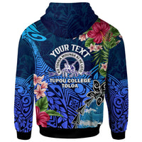 Tonga Custom Hoodie Tupou College Polynesian Tonga Pattern with Flower LT10 - Polynesian Pride