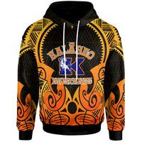 Hawaii Custom Polynesian Hoodie Kalaheo High School with Tribal Patterns LT10 Orange - Polynesian Pride