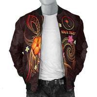 Chuuk Polynesian Personalised Men's Bomber Jacket - Legend of Chuuk (Red) - Polynesian Pride