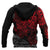 Tonga Polynesian Zip up Hoodie Red Turtle Flowing - Polynesian Pride