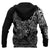 Tonga Polynesian Zip up Hoodie White Turtle Flowing - Polynesian Pride