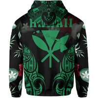 Polynesian Tropic Kanaka Maoli Hibiscus Hawaii Hoodie Green - Polynesian Pride