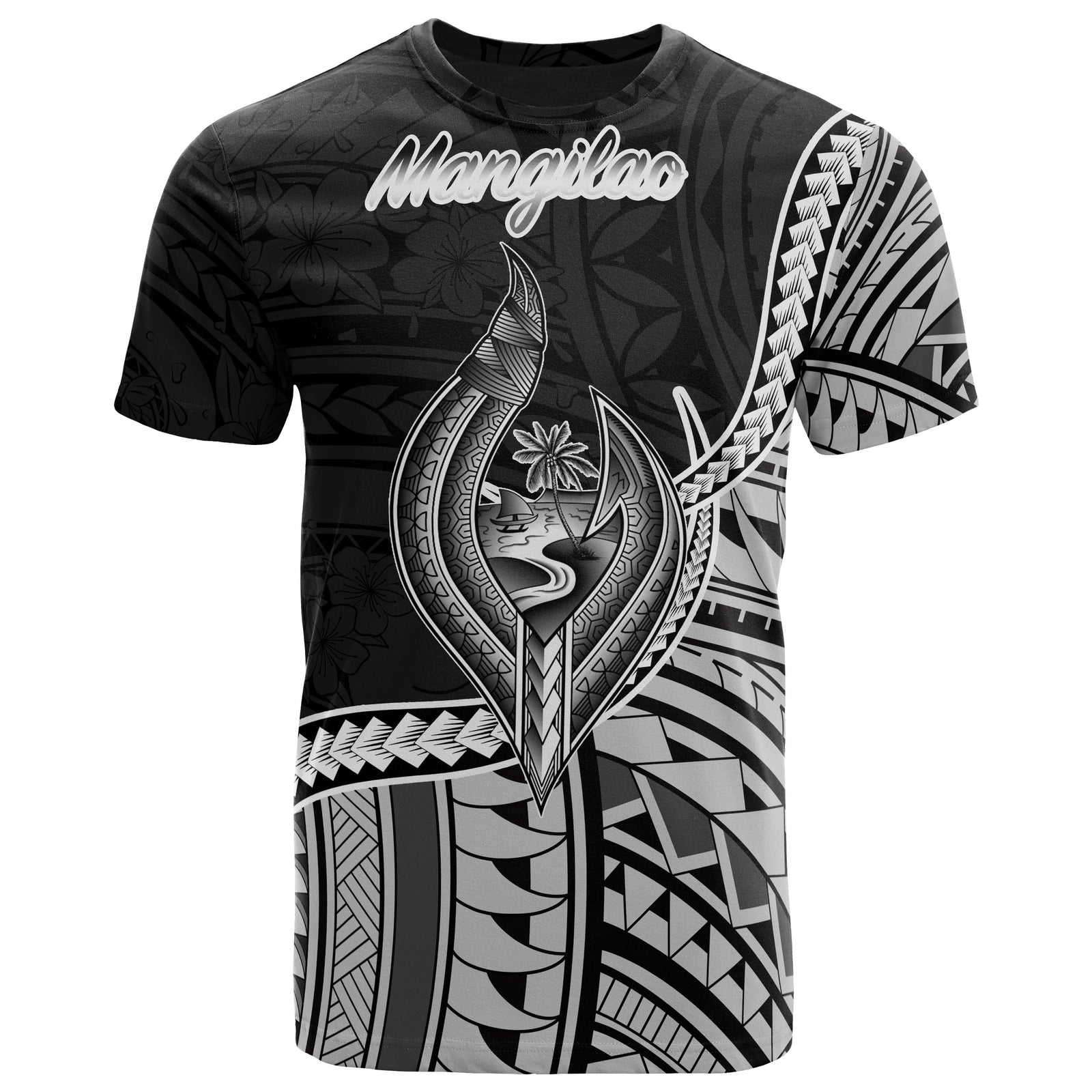 Guam T Shirt Mangilao Polynesian Patterns Unisex Black - Polynesian Pride