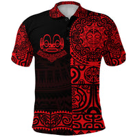 Marquesas Islands Polo Shirt Marquesan Tattoo Unique Style Red LT8 - Polynesian Pride