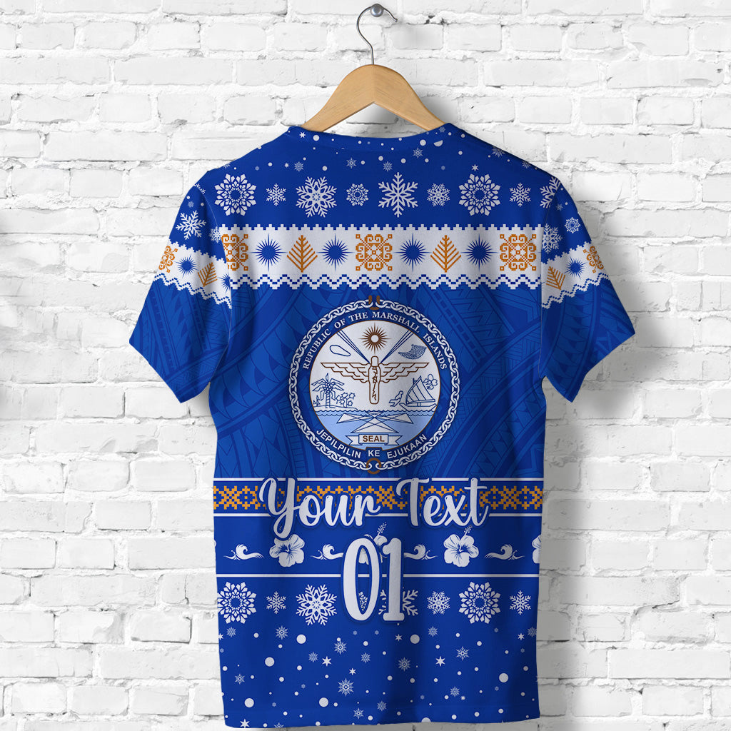 Custom Marshall Islands Christmas T Shirt Simple Style LT8 - Polynesian Pride
