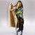 Marshall Islands Hooded Blanket - Rainbow Polynesian Pattern Crest - Polynesian Pride