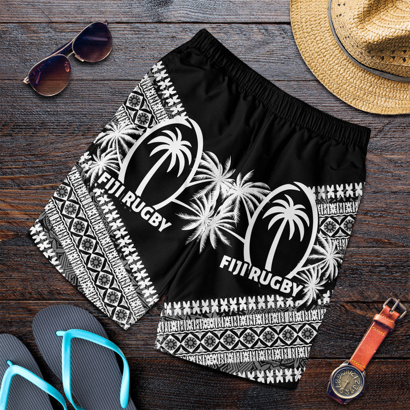 FijI Tapa Rugby Men Short LT6 Black - Polynesian Pride