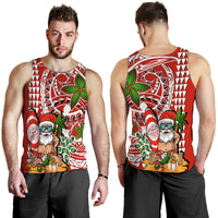 Hawaii Mele Kalikimaka Santa Claus Beach Men Tank Top LT6 - Polynesian Pride