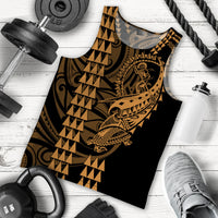 Hawaii Polynesian Warrior Kakau Men Tank Top-Gold LT6 Gold - Polynesian Pride