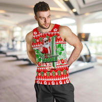 Hawaii Mele Kalikimaka Christmas Men's Tank Top Cool Santa Claus LT6 - Polynesian Pride