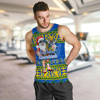 Solomon Islands Christmas Men's Tank Top Cool Santa Claus LT6 - Polynesian Pride