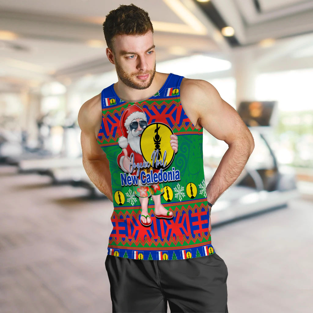 New Caledonia Christmas Men's Tank Top Cool Santa Claus LT6 - Polynesian Pride