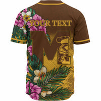 Hawaii Custom Personalised Baseball Shirt - Mililani Trojan High School Hawaiian Tropical Flowers Baseball Shirt LT10 - Polynesian Pride