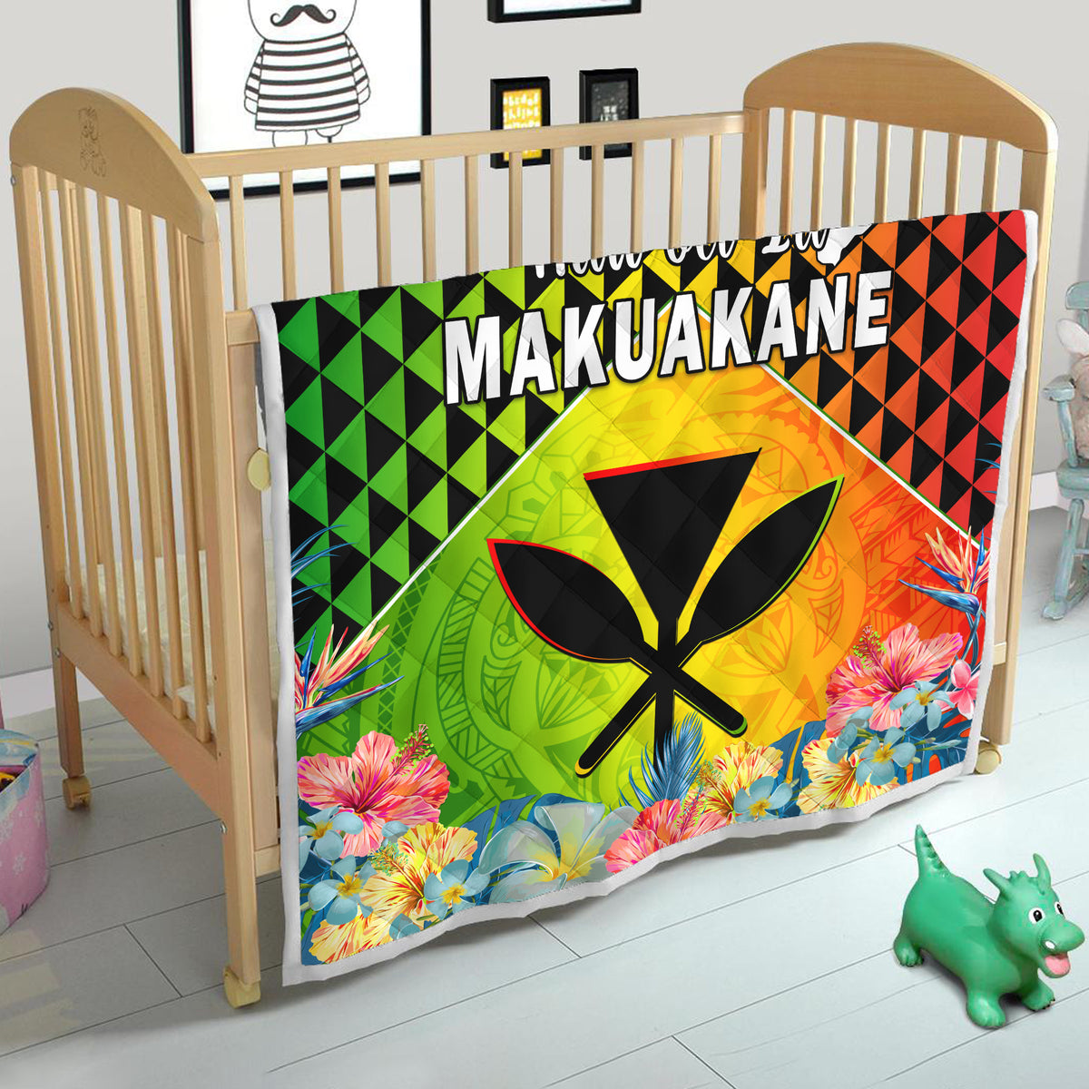 Happy Hawaii Fathers Day Premium Quilt Hawaiian Tribal Kanaka Maoli Hibiscus LT14 - Polynesian Pride