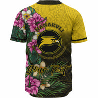 Hawaii Custom Personalised Baseball Shirt - Nanakuli High and Intermediate School Hawaiian Tropical Flowers LT10 - Polynesian Pride