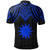 Nauru Custom Polo Shirt Polynesian Armor Style Blue - Polynesian Pride