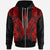 Niue Zip up Hoodie Polynesian Lion Head Red Style Unisex Red - Polynesian Pride