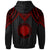 Northern Mariana Islands Custom Zip up Hoodie Polynesian Armor Style Red - Polynesian Pride