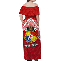 Custom MMT Tonga Rugby Matching Dress and Hawaiian Shirt Ngatu Mate Maa Tonga Special LT13 - Polynesian Pride