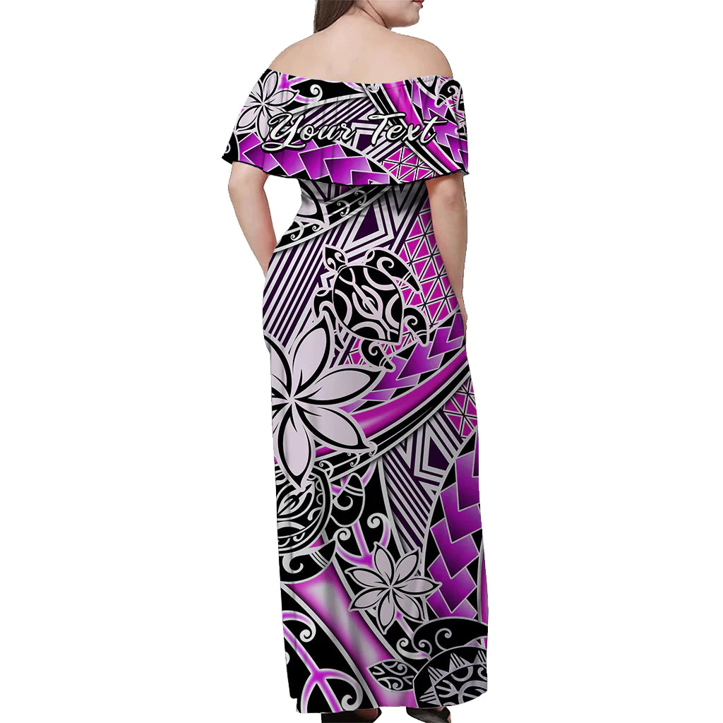 Custom Polynesian Couple Outfits Matching Hawaiian Tribal Dress And Hawaiian Shirt Tribal Plumeria with Polynesian Turtle Ver.02 LT14 - Polynesian Pride