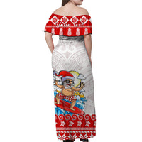 Custom Personalised Hawaii Christmas Matching Dress and Hawaiian Shirt Surfing Santa Mele Kalikimaka Polynesian LT14 - Polynesian Pride