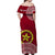 (Custom Personalised) Tonga Eua High School Off Shoulder Long Dress Class Of Year Tongan Ngatu Pattern LT14 - Polynesian Pride