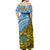 Tuvalu 1978 Off Shoulder Long Dress Happy 44th Independence Anniversary Polynesian Pattern LT14 - Polynesian Pride