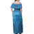 Custom Fiji University Matching Hawaiian Shirt and Dress Fijian Tapa Pattern Blue LT14 - Polynesian Pride