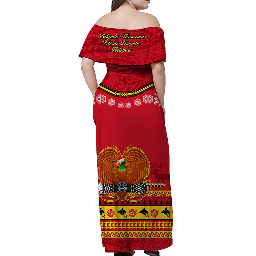 Christmas Papua New Guinea Matching Dress and Hawaiian Shirt Bird Of Paradise Bikpela Hamamas Blong Dispela Krismas LT14 - Polynesian Pride