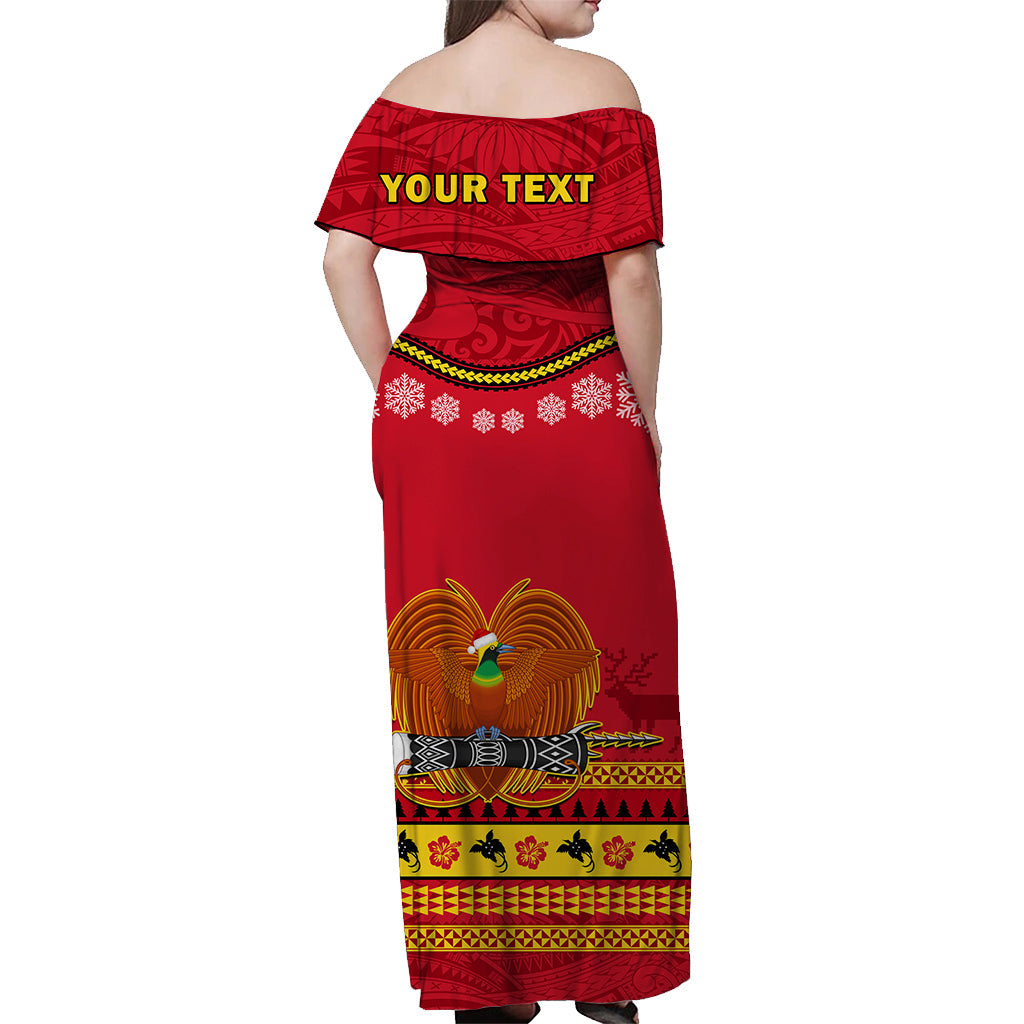 Custom Christmas Papua New Guinea Matching Dress and Hawaiian Shirt Bird Of Paradise Bikpela Hamamas Blong Dispela Krismas LT14 - Polynesian Pride