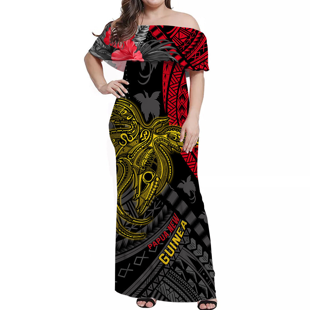 Papua New Guinea Matching Dress and Hawaiian Shirt Raggiana Birds Happy 47th Independence Day LT13 - Polynesian Pride