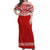 (Custom Text And Number) Tonga Rugby Matching Dress and Hawaiian Shirt Mate Maa Tonga Pacific Ngatu White LT14 - Polynesian Pride