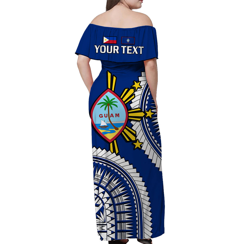 Custom Polynesian Matching Hawaiian Shirt and Dress Guam Philippines Together Blue LT14 - Polynesian Pride