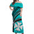 Custom Wallis And Futuna Matching Dress and Hawaiian Shirt Plumeria Flowers with Turquoise Polynesian Pattern LT14 - Polynesian Pride