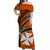 Custom Wallis And Futuna Matching Dress and Hawaiian Shirt Plumeria Flowers with Orange Polynesian Pattern LT14 - Polynesian Pride