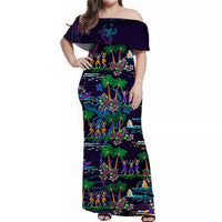 Hawaii Skeleton Dancing Matching Dress and Hawaiian Shirt Halloween Hawaiian Turtle LT13 - Polynesian Pride