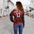 (Custom Text and Number) Tonga Rugby MMT Off Shoulder Sweater Ngatu Mate Maa Tonga Grunge LT13 - Polynesian Pride