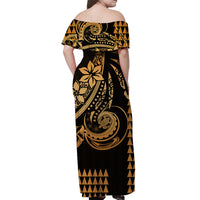 Kakau Hawaiian Polynesian Matching Dress and Hawaiian Shirt Gold LT6 - Polynesian Pride