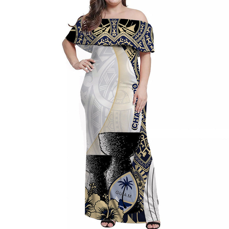 Custom Guam Chamorro Matching Hawaiian Shirt and Dress White Style LT6 - Polynesian Pride