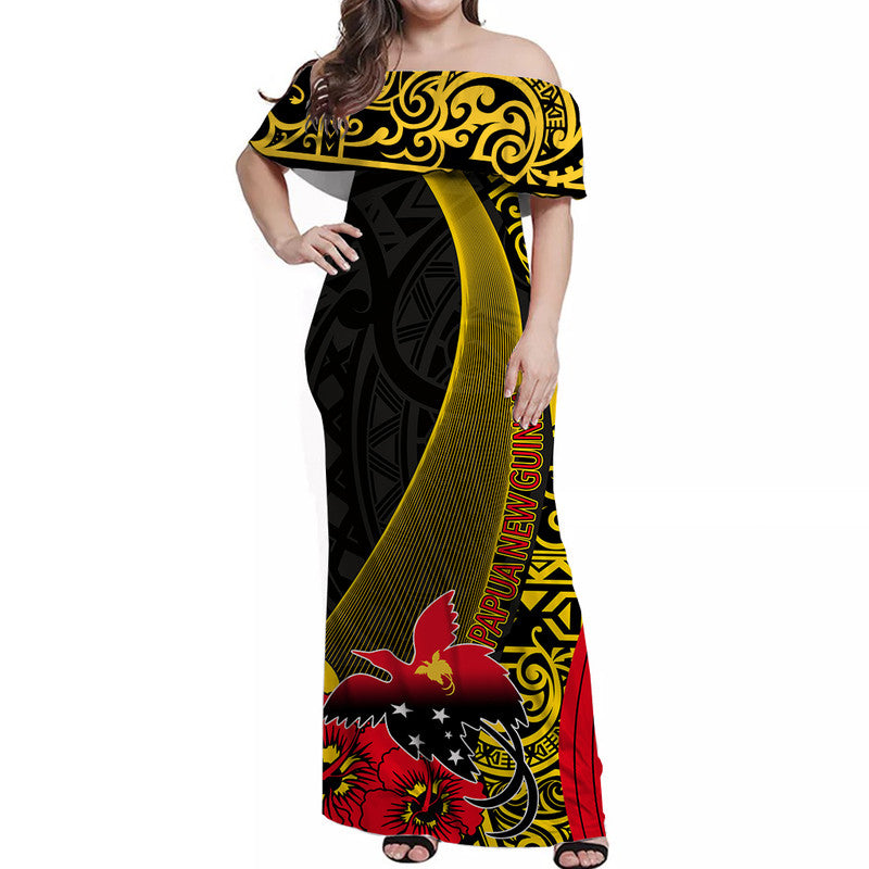 Papua New Guinea Matching Dress and Hawaiian Shirt Vibe Style LT6 - Polynesian Pride