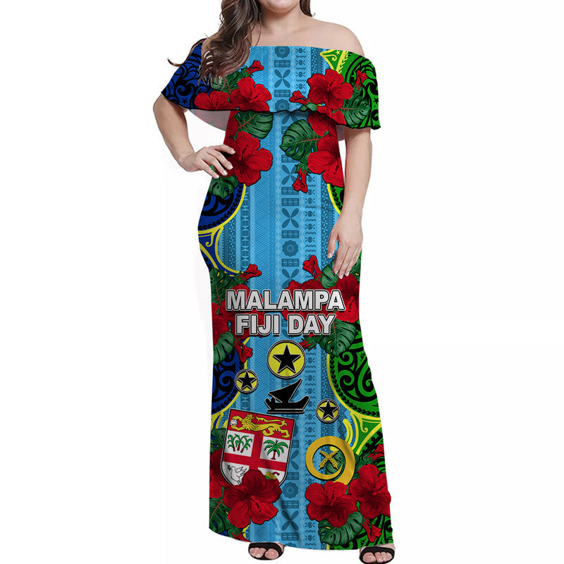 Malampa Fiji Day Hibiscus Matching Hawaiian Shirt and Dress LT6 - Polynesian Pride