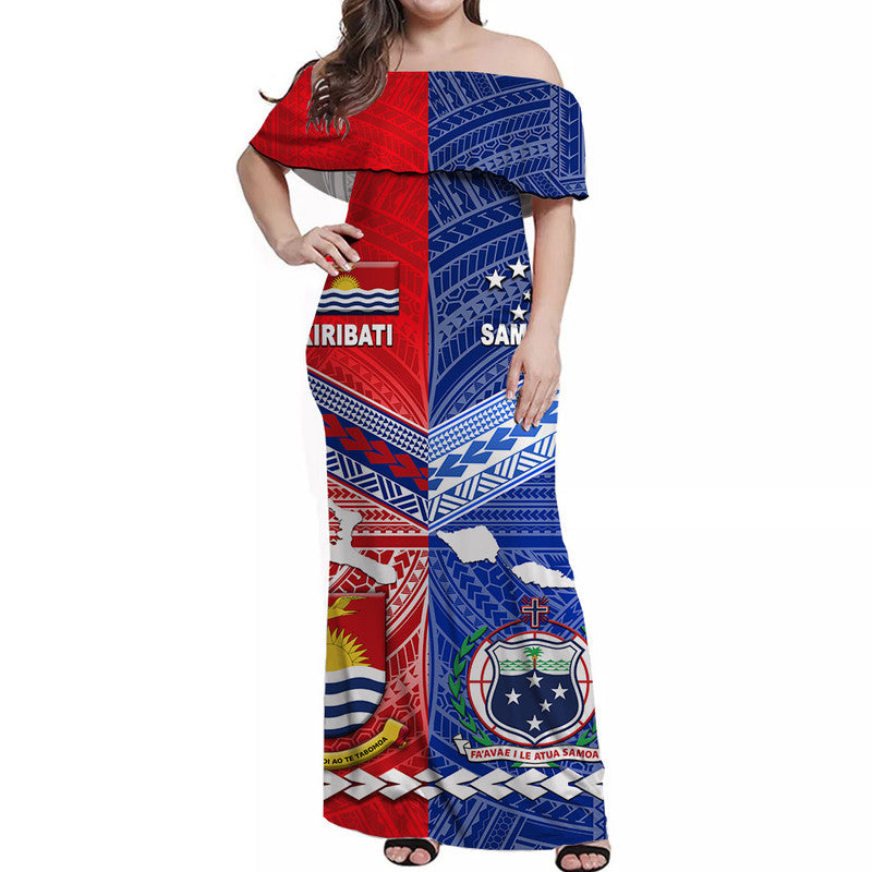 Polynesian Matching Hawaiian Shirt and Dress Samoa Kiribati Together LT8 - Polynesian Pride